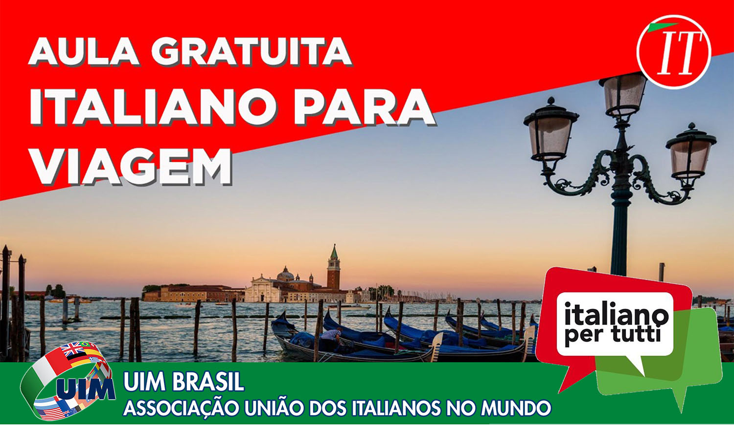 Aula de Italiano para Viagem - UIM Brasil Associação União dos Italianos no Mundo